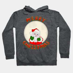 Santa In The Moon Merry Christmas Hoodie